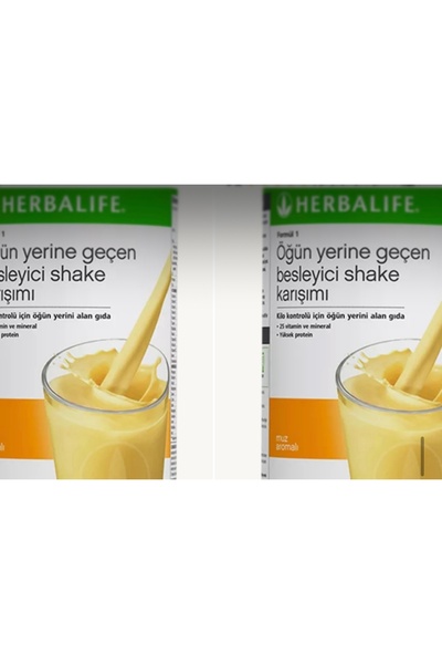 Herbalife 2 Kutu BESLEYİCİ SHAKE KARIŞIMI FORMUL 1 MUZ