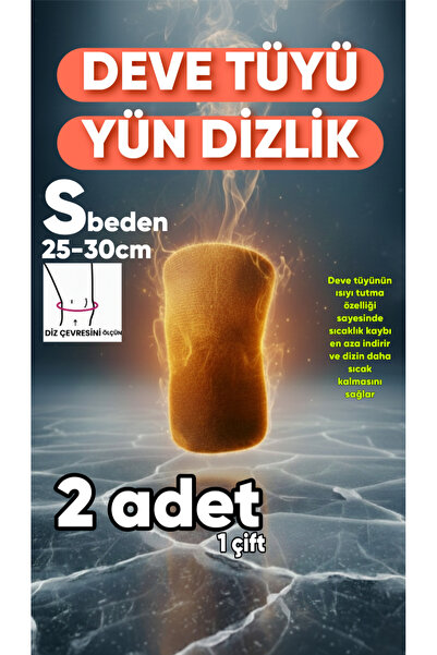 Veltomed Deve Tüyü Yün Dizlik Isıtır Sıcak Tutar Destekler Unisex Giyilen Mod...
