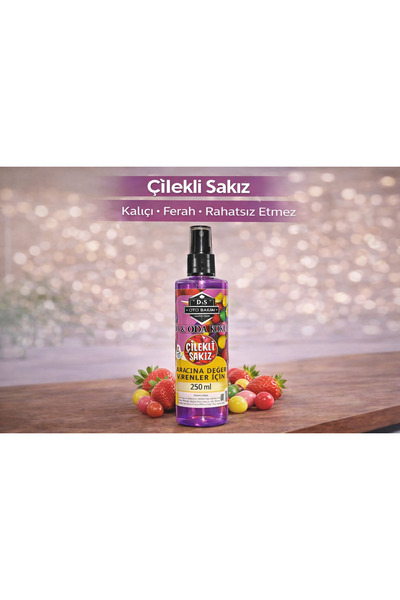 DirayStore Oto Kokusu Çilekli Sakız Oto Kokusu Ortam Kokusu Oda Parfümü Sprey...