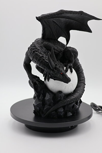 3D GlowCraft Ejderha Figürlü Masa Lambası