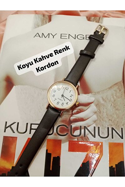 Classy London Model Dark Brown Color Cord Special Design Women Wrist Watch Go...