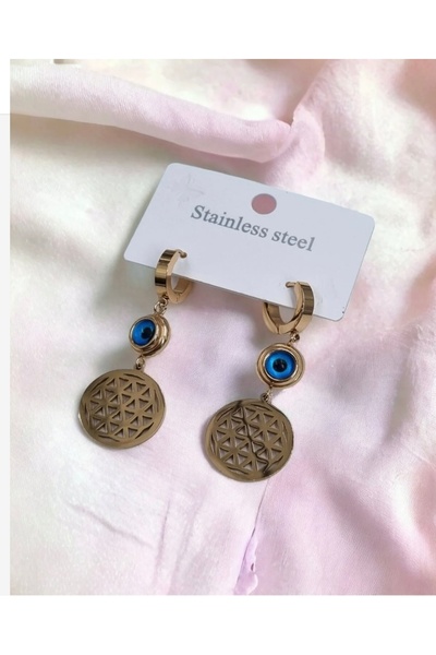 SELUVİA أقراط نسائية متدلية على شكل شجرة الحياة مرصعة بخرز العين الشريرة من ا...