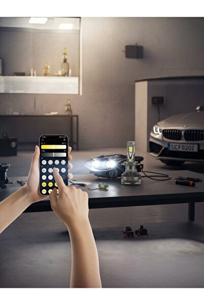 FORTİCO H4 App Kontrolü Bluetooth İle Telefondan Led Zenon25.00lümen 2700k-6500k Renk Değişimi 2W-80W