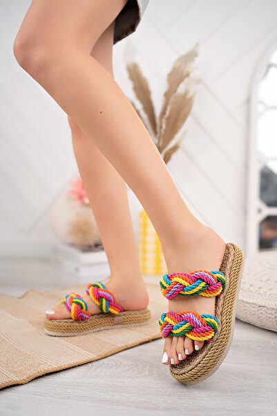 moun shoes KADIN GOLD RENKLİ ÖRGÜLÜ TERLİK