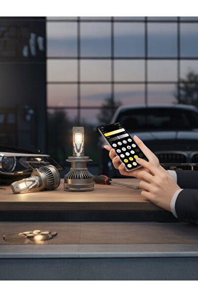 FORTİCO H7 Led Zenon Telefondan Bluetooth İle App Kontrolü 2700k-6500k Renk D...