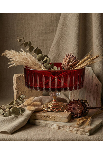 Akden Kristal وعاء إسكندنافي مصنوع يدويًا من الكريستال المقطوع