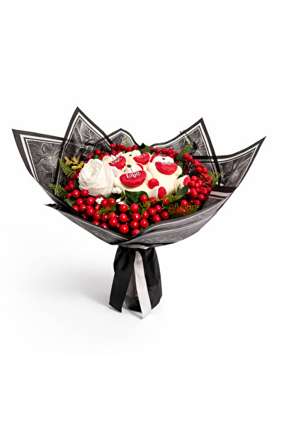 OEM Ayıcık Buketi 4’lü – Sevgiliye Romantik Peluş Ayı Hediye Buketi