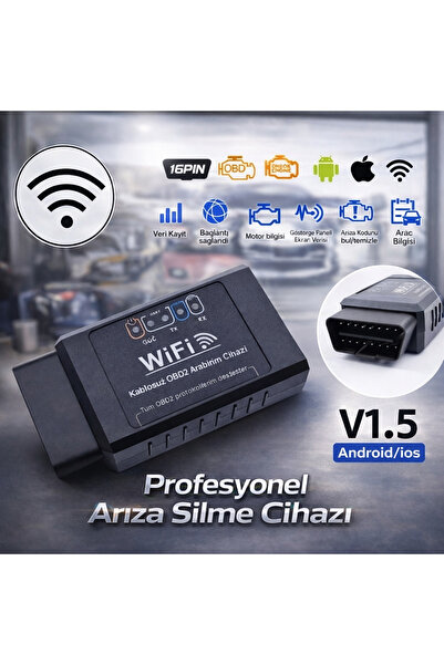 MijiLink Wifi İos Android V1.5 Obd2 Arıza Okuma&silme/can Destekli Türkçe Dua...