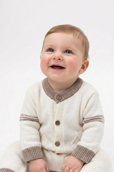 Bursa Trikomer Premium Kalite Triko Çizgi Desenli Bebek Tulum