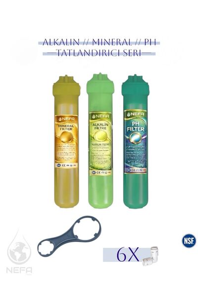 Nefa Tüm Arıtma Cihazlarına Uyumlu Alkali - Mineral - PH 3'lü Su Arıtma Filtresi