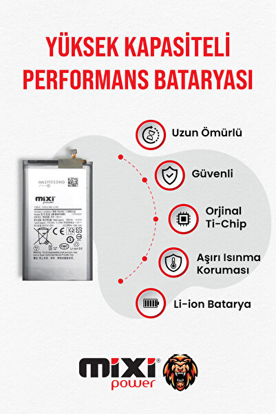 mixipower Samsung Galaxy S10 Plus Uyumlu Tam Kapasite Batarya TR Garantili