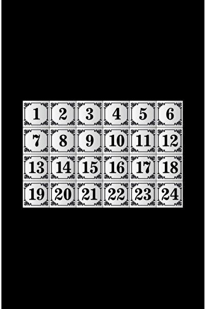 Home 5x5 cm METAL POSTA KUTUSU NUMARASI - GÜMÜŞ