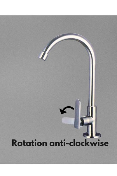 KANA Single Lever Kitchen Sink Tap, 360° Rotating Stainless Steel Faucet, Lead-Free, Pack of 2