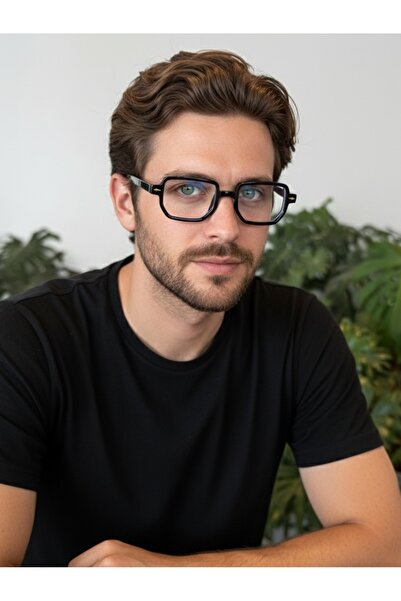 funeyes نظارات لودين الهندسية ذات الزوايا السوداء المحمية من الضوء الأزرق |  ...