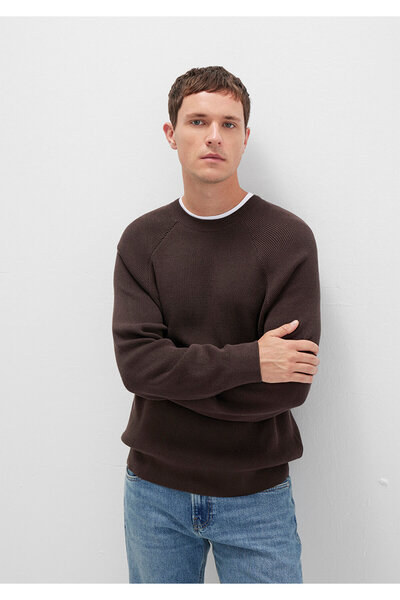 Mavi Brauner Pullover mit Rundhalsausschnitt, reguläre Passform, normaler Schnitt 0710307-70219