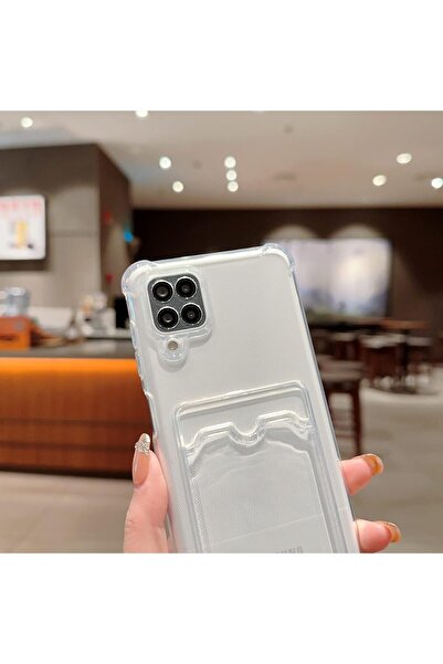 TEKNOMODA Samsung Galaxy M33 Kılıf Kartlıklı Anti Şok Korumalı Şeffaf Silikon...