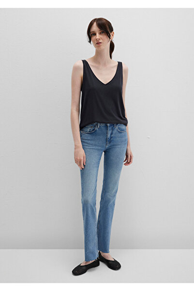 Mavi Spitzendetailliert (TENCEL) ™ ) Schwarzes Modal-Unterhemd Slim Fit / Eng anliegend 1613215-900