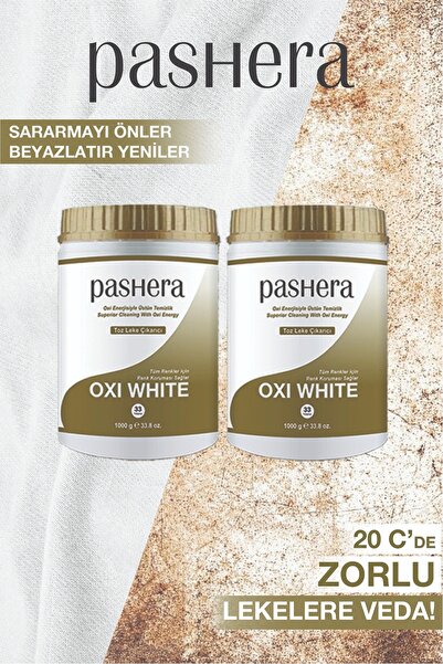 PASHERA Toz Leke Çıkarıcı ve Beyazlatıcı Deterjan 1000 mg (2 Adet x 1000 mg)