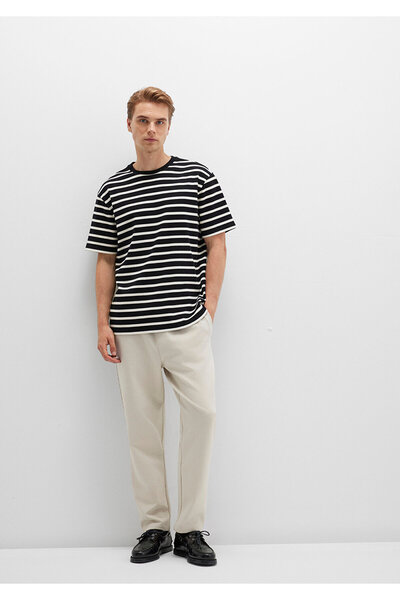 Mavi Bej Örme İnterlok Pantolon 0010521-70144