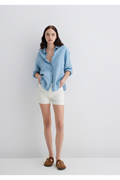 Mavi Verna Off White 90lar Jean Şort 1410059-90443