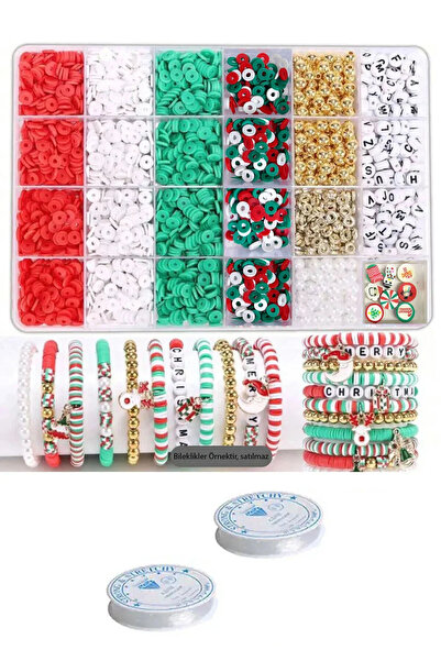 By MO Accessories مجموعة تصميم مجوهرات عيد الميلاد تحت عنوان السنة الجديدة في صندوق مكون من 24 مجموعة قلادة وسوار مجوهرات من الخرز شاملة كليًا