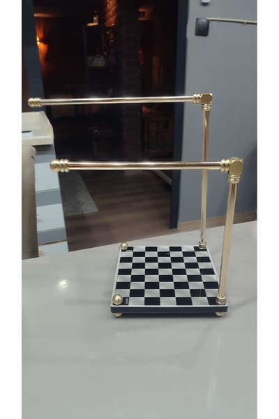 innossa pleksi dekorasyon حامل مناشف وحامل مجوهرات من البليكسي الأسود بنمط داما