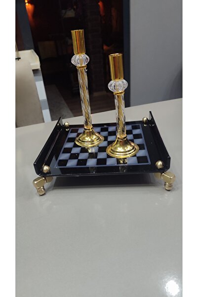 innossa pleksi dekorasyon Înălțător și organizator din plexiglas negru cu model Dama