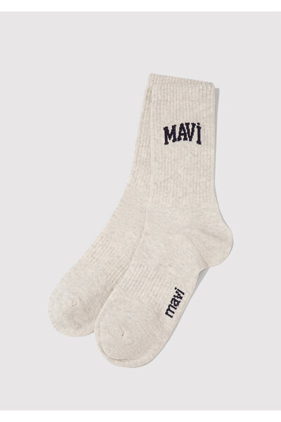 Mavi Șosete Ecru imprimate cu logo 0911160 -80196