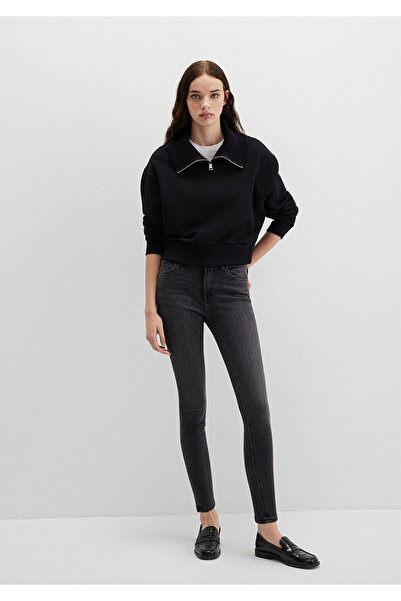 Mavi Tess M Girly - Pantaloni jeans gri închis100328-86444