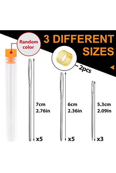 Choice مجموعة إبر خياطة يدوية جلدية شديدة التحمل من إيمازي، 13 قطعة، ذات عيون كبيرة وحادة للخياطة