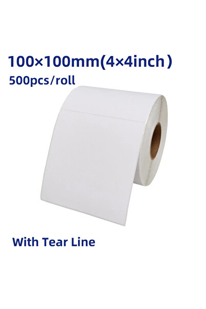 Choice 100 × 100 × 500 × لفة واحدة، ملصق حراري للشحن، 4 × 6 بوصة، عرض الملصق الحراري من 30 مم إلى 80 مم، ملصقات لاصقة