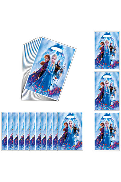 Miniso 25 × 16.5 سم، 10 قطع، أكياس هدايا لحفلات أعياد الميلاد بطابع فروزن، أك...