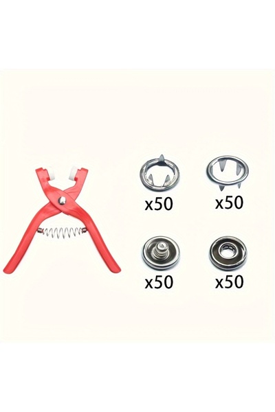 Choice طقم مشابك بلاستيكية مكون من 200 قطعة، ومجموعة كماشة مشابك وأزرار تثبيت...