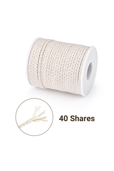 Choice 40 قطعة، 50 متر/لفة من فتائل شموع قطنية، 21-40 خيط، فتائل صديقة للبيئة...