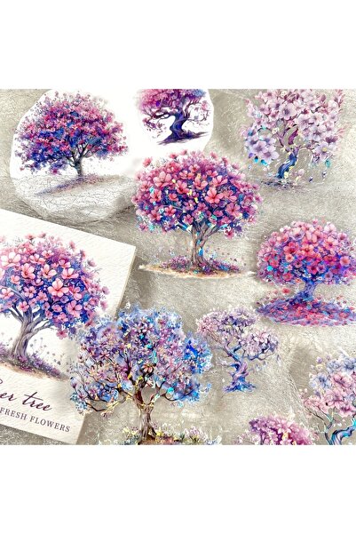 Choice مجموعة ملصقات بي جيانكي المكونة من 10 قطع على شكل شجرة زهور، مثالية لأ...