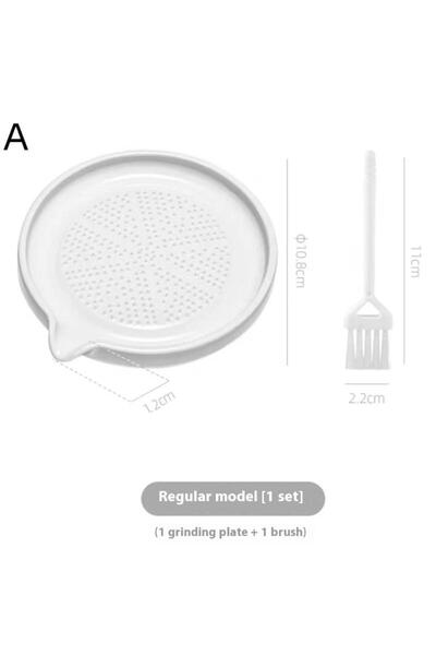 Choice أداة طحن يدوية من السيراميك الأبيض، قرص طحن معجون الثوم والزنجبيل
