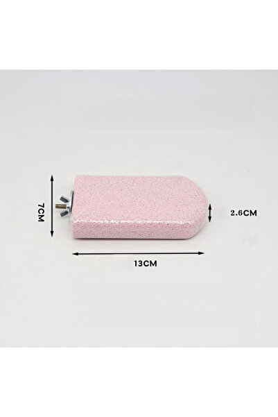 Choice حامل حجري بركاني وردي اللون على شكل مخلب طائر. مناسب للببغاء الأسترالي...