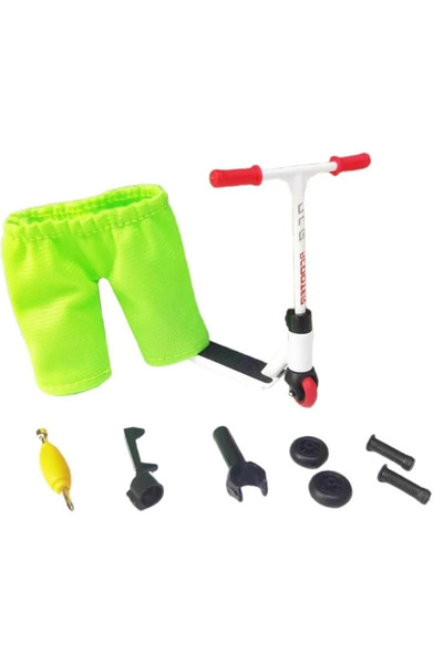 Choice مجموعة سكوتر أصابع من سبيكة بيضاء ولوح تزلج بعجلتين، قطع غيار تزلج صغي...