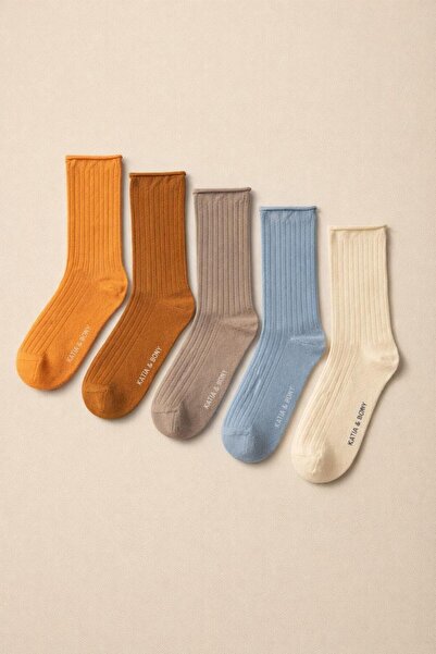 Katia&Bony 5'li Paket Kadın Soket Çorap Mix