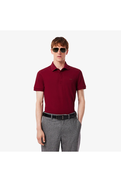 Lacoste Erkek Regular Fit Bordo Paris Polo
