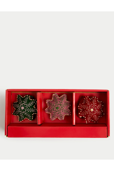 Marks & Spencer 3'lü Keçe Boncuklu Yıldız Tasarımlı Süs