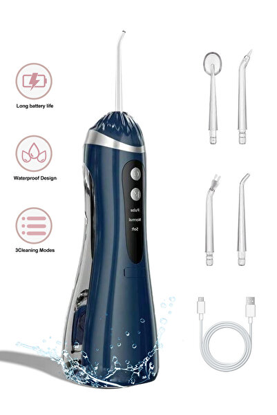 DYSWEI خيط تنظيف الأسنان المائي، محمول وقابل لإعادة الشحن، ومقاوم للماء