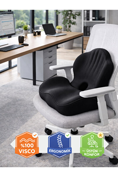 Viscomina ORTOPEDİK BEL VE OTURMA YASTIĞI,5D TASARIM %100 VİSCO ÇOK AMACLI MİNDER ARAÇ BEL MİNDERİ
