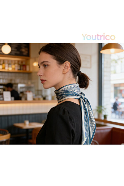 Youtrico وشاح حريري منقوش، عصابة رأس ورقبة مزدوجة الجوانب، أجواء الخريف والشتاء