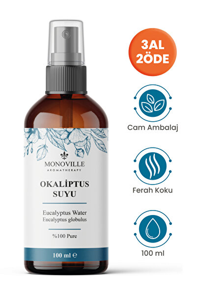 Monoville Okaliptus Suyu Sprey %100 Doğal 100 ml (Eucalyptus Water)