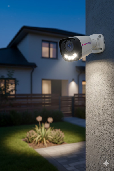 SUNVEO Gece Renli Dahili Mikrofonlu 7/24 Renkli 5mp Full hd Ahd Güvenlik Kame...