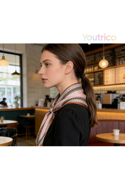 Youtrico Patterned silk scarf,Double Sided Headband&neckerchief,Autumn&winter...