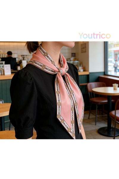 Youtrico Patterned silk scarf,Double Sided Headband&neckerchief,Autumn&winter...