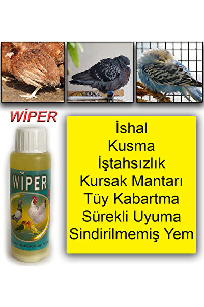 VERMX TR Wiper - Güvercin Muhabbet Kuşu Papağan Ve Tavuk Kaz Trichomonas Kursak Mantarı Kuruma Toniği Ilacı