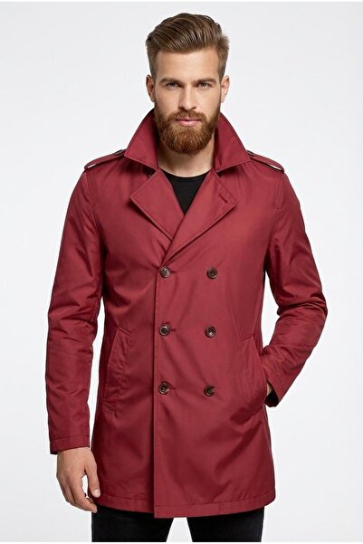 Efor PRD 029 Slim Fit Bordo Spor Pardösü